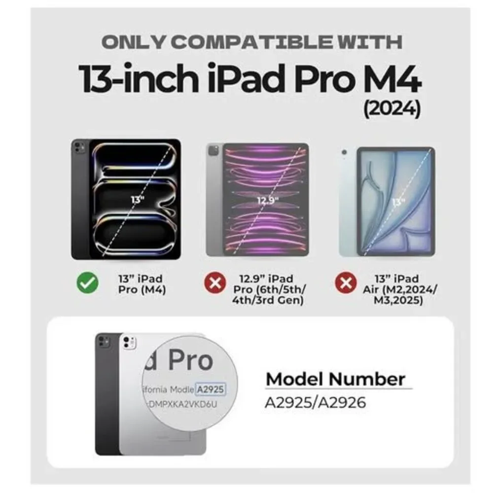 Dexnor Magnetic Case for 13-inch iPad Pro M4 (2024)